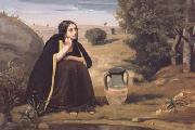 Jean Baptiste Camille  Corot Rebecca au puits (mk11) Sweden oil painting artist